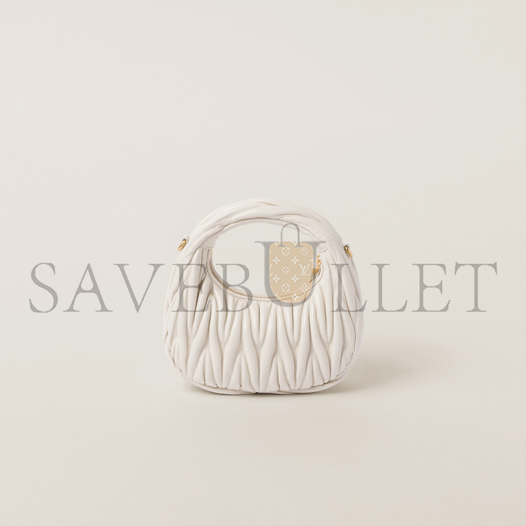 M1v M1v wander matelassÉ nappa leather hobo mini-bag 5bp078 (17.5*14*5.5cm)
